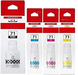 GI 71 - Compatible Ink Bottle Set (4COLOUR SET)(70ml per col)