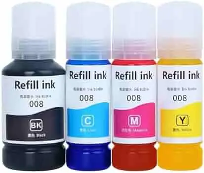 008 Compatible Ink (4 COL SET) For Epson(COL-70ml / blk-135ml)